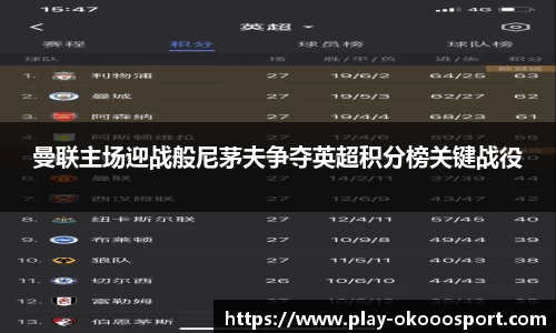 曼联主场迎战般尼茅夫争夺英超积分榜关键战役